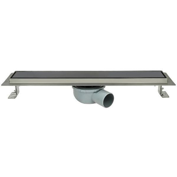 Душевой трап ALMAes Laguna LG70BL 70см чёрное стекло