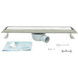 Душевой трап ALMAes Laguna LG60WH 60см белое стекло