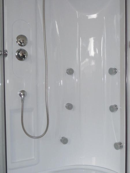 Душевая кабина Royal Bath BK стекло прозрачное 90x90см RB90BK2-T-CH-EL