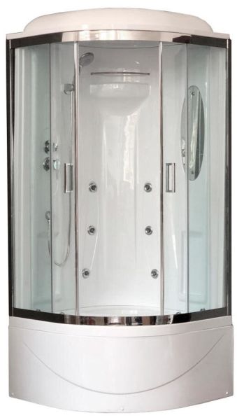 Душевая кабина Royal Bath BK стекло прозрачное 90x90см RB90BK2-T-CH-EL