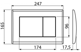 Кнопка управления AlcaPlast белая M270 Кнопка управления AlcaPlast белая M270