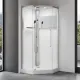 Душевая кабина Black&White Galaxy 8065N 90 x 90 см никель брашированный