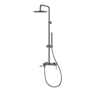 Душевая стойка Vincea Линеа VSFS-4LN1GM вороненая сталь