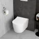 Унитаз подвесной VitrA Metropole Round (Метрополь Раунд) 7910B003-6429 безободковый смыв торнадо QuantumFlush (Квантум Флаш)