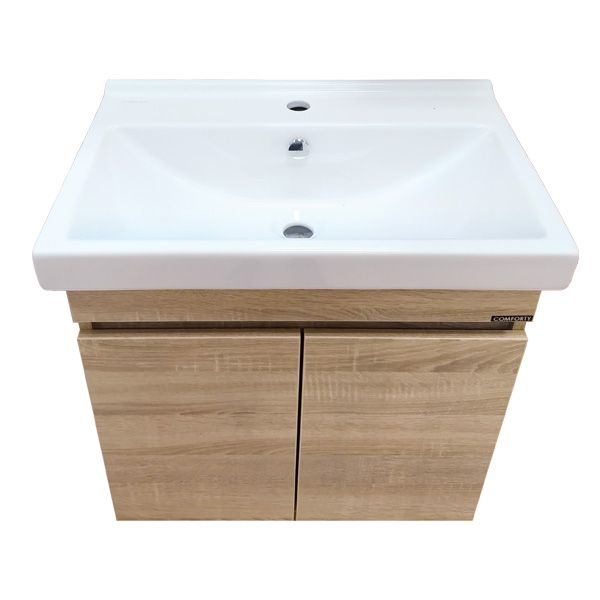 Comforty Тумба-умывальник "Рига-70" дуб сонома с раковиной Comforty 9335-70