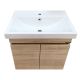 Comforty Тумба-умывальник "Рига-70" дуб сонома с раковиной Comforty 9335-70