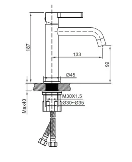 Смеситель для раковины Vincea VBF-1VL1BC брашированная медь