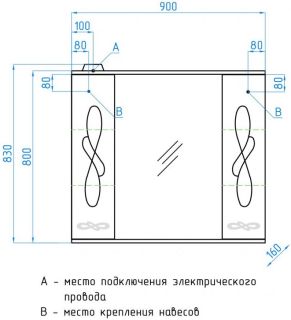 Зеркальный шкаф Style Line Венеция ЛС-00000264
