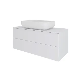 Тумба с раковиной Orange Отто Ot-100TuMDF+B03-600W 100 см белый глянец