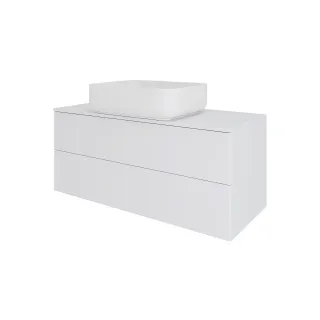 Тумба с раковиной Orange Отто Ot-100TuMDF+B05-500W 100 см белый глянец