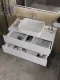 Тумба с раковиной Orange Отто Ot-100TuMDF+B05-500W 100 см белый глянец