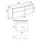 Тумба с раковиной Orange Отто Ot-130TuMDF+B05-500W 130 см белый глянец