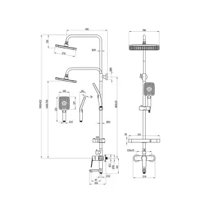 Душевая стойка Decoroom DR22071 хром