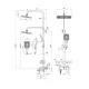 Душевая стойка Decoroom DR23071 хром