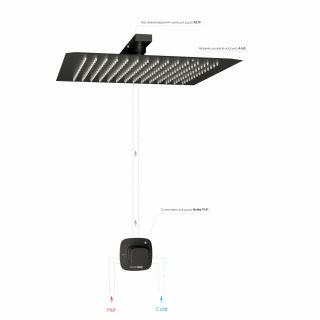 Душевой комплект WasserKRAFT Nuthe A9151.219.162 чёрный матовый