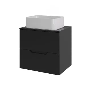 Тумба c раковиной Agger Свит SWE600ETBL-ST-2460W 60 см чёрный матовый