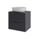Тумба c раковиной Agger Свит SWE600ETGR-ST-5480W 60 см графит матовый