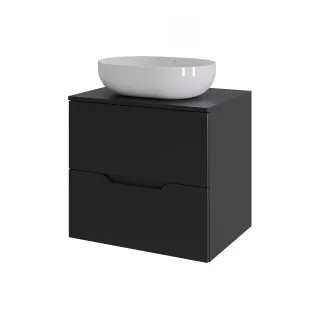 Тумба c раковиной Agger Свит SWE600ETBL-ST-5480W 60 см чёрный матовый