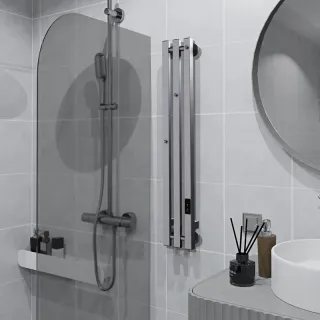 Полотенцесушитель электрический Indigo Стайл 3 ПРО LSPRE90-13GFMRt 13x90 см графит металлик