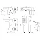 Смеситель для ванны и душа Decoroom DR30 DR30036 чёрный