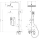 Душевая стойка Decoroom DR30 DR30071 чёрный