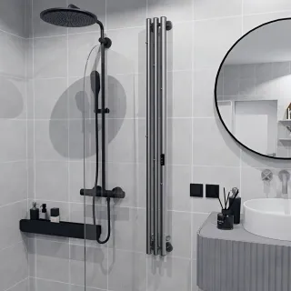 Полотенцесушитель электрический Indigo Стайл 3 LSE150-13GFMRt 13x150 см графит металлик