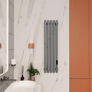 Полотенцесушитель электрический Indigo Стайл 4 LSE90-23GFMRt 23x90 см графит металлик