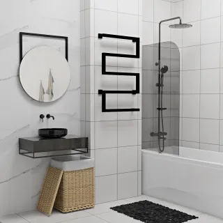 Полотенцесушитель электрический Indigo Спарта DGS70-40BRRt 40x70 см чёрный муар