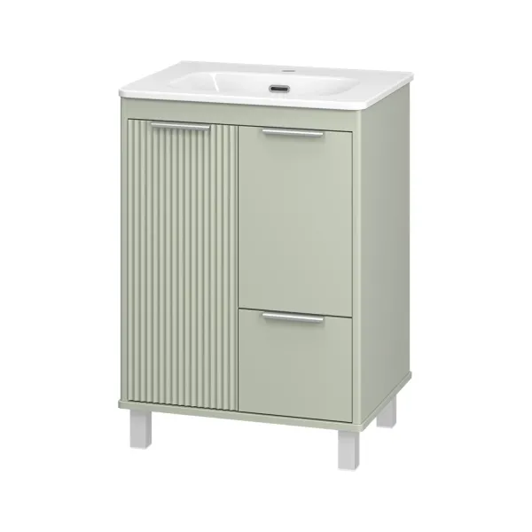 Напольная тумба под раковину Brevita Risacca Pistachio 60 УТ000026418 фисташковый