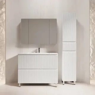 Напольная тумба под раковину Style Line Марокко Plus ЛС-00002507 100 см белый матовый