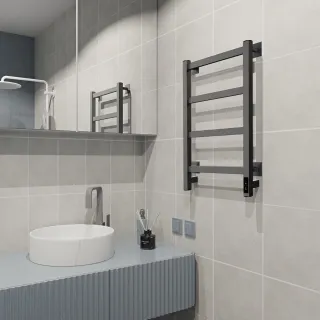 Полотенцесушитель электрический Indigo Базис LBE65-40GFMRt 40x65 см графит металлик