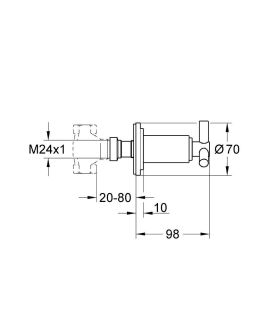 Вентиль Grohe Atrio Ypsilon 19066000Gr хром