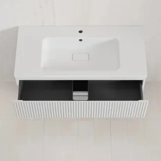 Подвесная тумба под раковину Style Line Марокко Plus ЛС-00002487 100 см белый матовый
