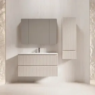 Подвесная тумба под раковину Style Line Марокко Plus ЛС-00002489 100 см крем