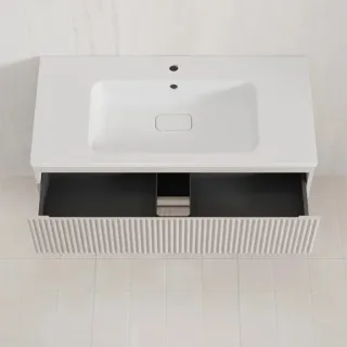 Подвесная тумба под раковину Style Line Марокко Plus ЛС-00002489 100 см крем
