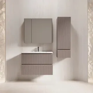 Подвесная тумба под раковину Style Line Марокко Plus ЛС-00002482 80 см тауп тёмный