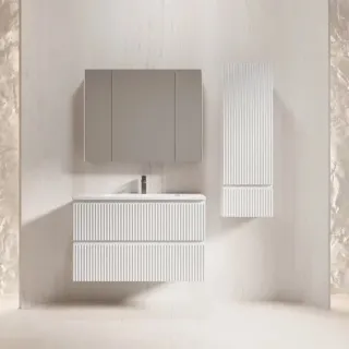 Подвесная тумба под раковину Style Line Марокко Plus ЛС-00002483 90 см белый матовый