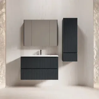 Подвесная тумба под раковину Style Line Марокко Plus ЛС-00002484 90 см графит