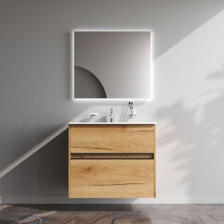 Тумба с раковиной Am.Pm Sense M7B-FUX0802OF-WCC0802WG 80 см дерево