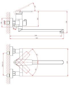 Смеситель для ванны с душем D&K Bayern.F?rth DA1523308 белый