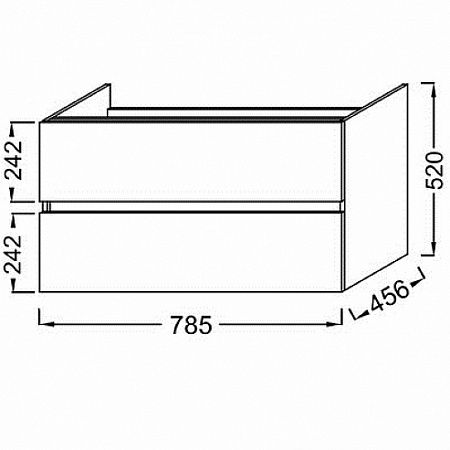 Тумба под раковину Jacob Delafon Tolbiac 80см дуб давос натуральный EB2382-E75