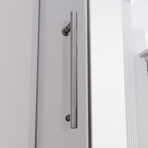 Душевая дверь распашная Veconi Premium Alassio GR, 1500х2000, брашированный графит, стекло прозрачное осветленное Душевая дверь распашная Veconi Premium Alassio GR, 1500х2000, брашированный графит, стекло прозрачное осветленное