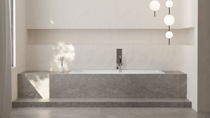 Ванна из искусственного камня Salini Cascata Kit S-Sense 104313G 170x75см белый глянцевый