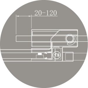 Душевая дверь в нишу CEZARES SLIDER-B-1-100/110-GRIGIO-NERO