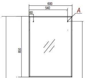 Зеркало Акватон Лиана 60см 1A162602LL010