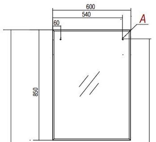 Зеркало Акватон Лиана 60см 1A162602LL010