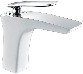 Смеситель для раковины Timo Helmi 4061/00-16F хром/белый Смеситель для раковины Timo Helmi 4061/00-16F хром/белый