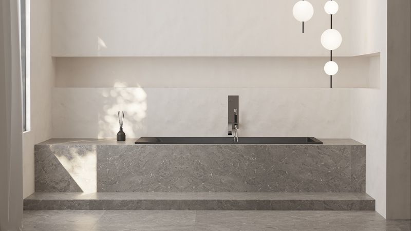 Ванна из искусственного камня Salini Cascata S-Stone 104123MRF 170x75см RAL полностью