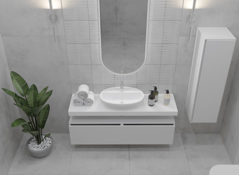 Ящик под столешницу Armadi Art Flat 140см белый 897-140-W