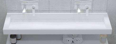 Раковина подвесная Armadi Art Flat 140см белый 859-140